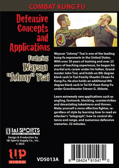 Combat Shaolin Chuan Fa Kung Fu Defensive Concepts DVD Waysun Johnny Tsai