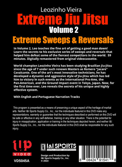 Extreme Jiu-Jitsu #2 Sweeps & Reversals DVD Leozinho Vieira MMA