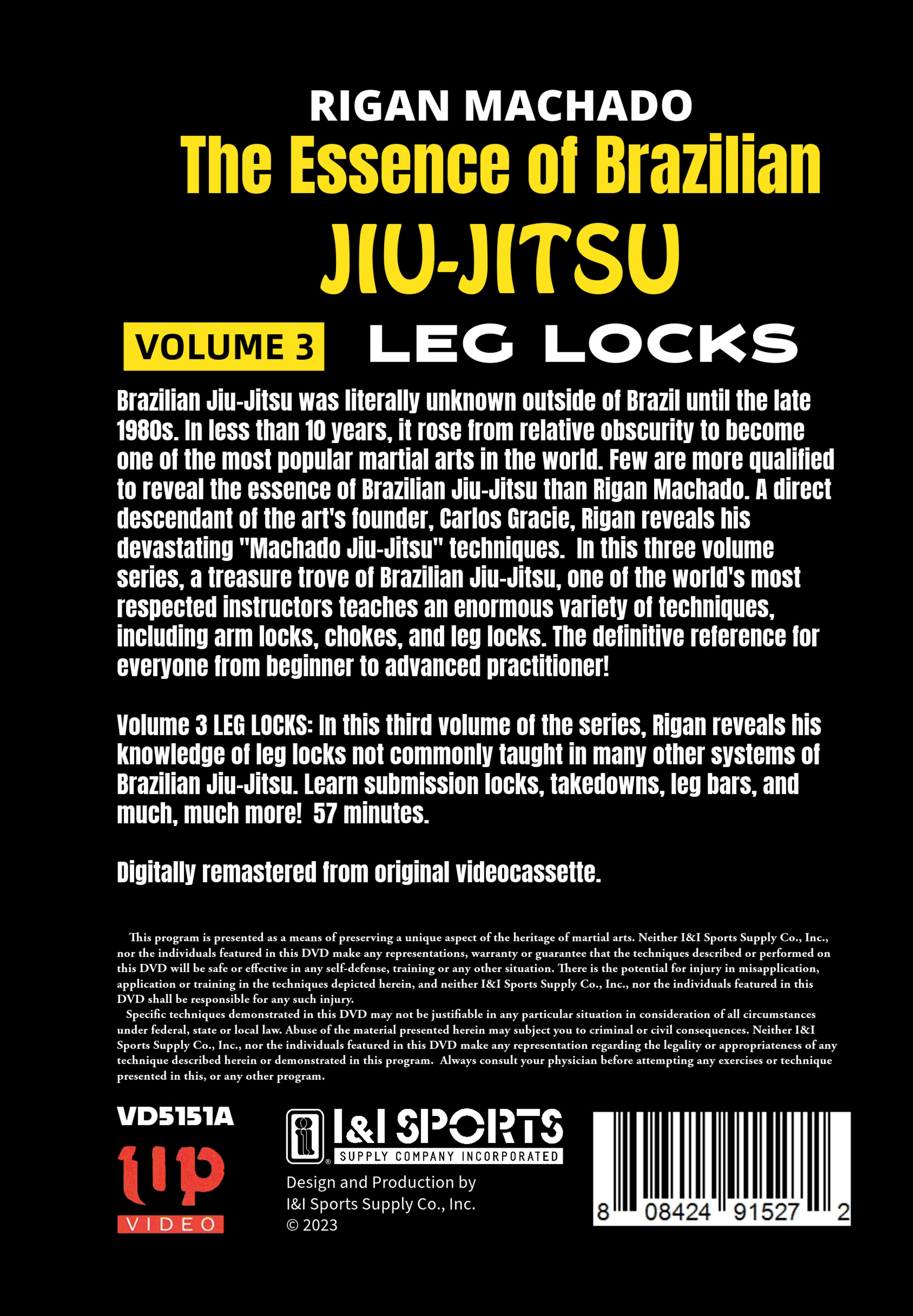 Essence of Brazilian Jiu Jitsu Leg Locks DVD Rigan Machado carlos gracie mma