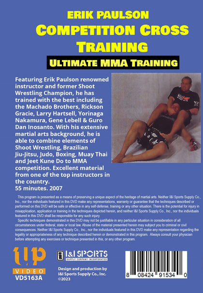 Competition Cross Training Mixed Martial Arts 2 DVD Erik Paulson Shoot wrestling