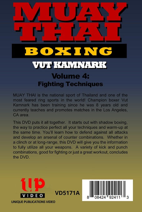 4 DVD Set Muay Thai Boxing Fighting Techniques combos counters DVD Vut Kamnark
