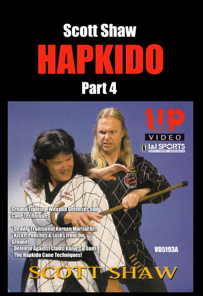 Korean Hapkido Martial Arts #4 Ground Fighting Weapon Defenses & Cane DVD Scott Shaw