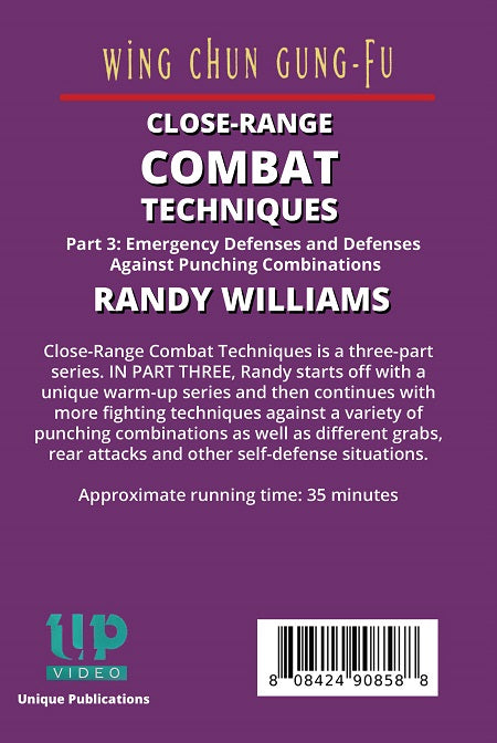 3 DVD Set Randy Williams Wing Chun Deadly Close Range Fighting Techniques