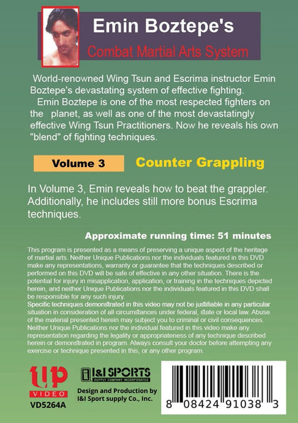 Combat Martial Arts #3 Counter Grappling DVD Emin Boztepe wing tsun escrima mma