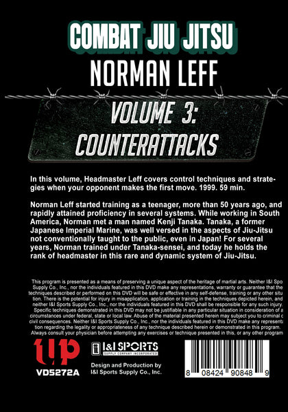Combat Jiu Jitsu #3 Counterattacks DVD Norman Leff