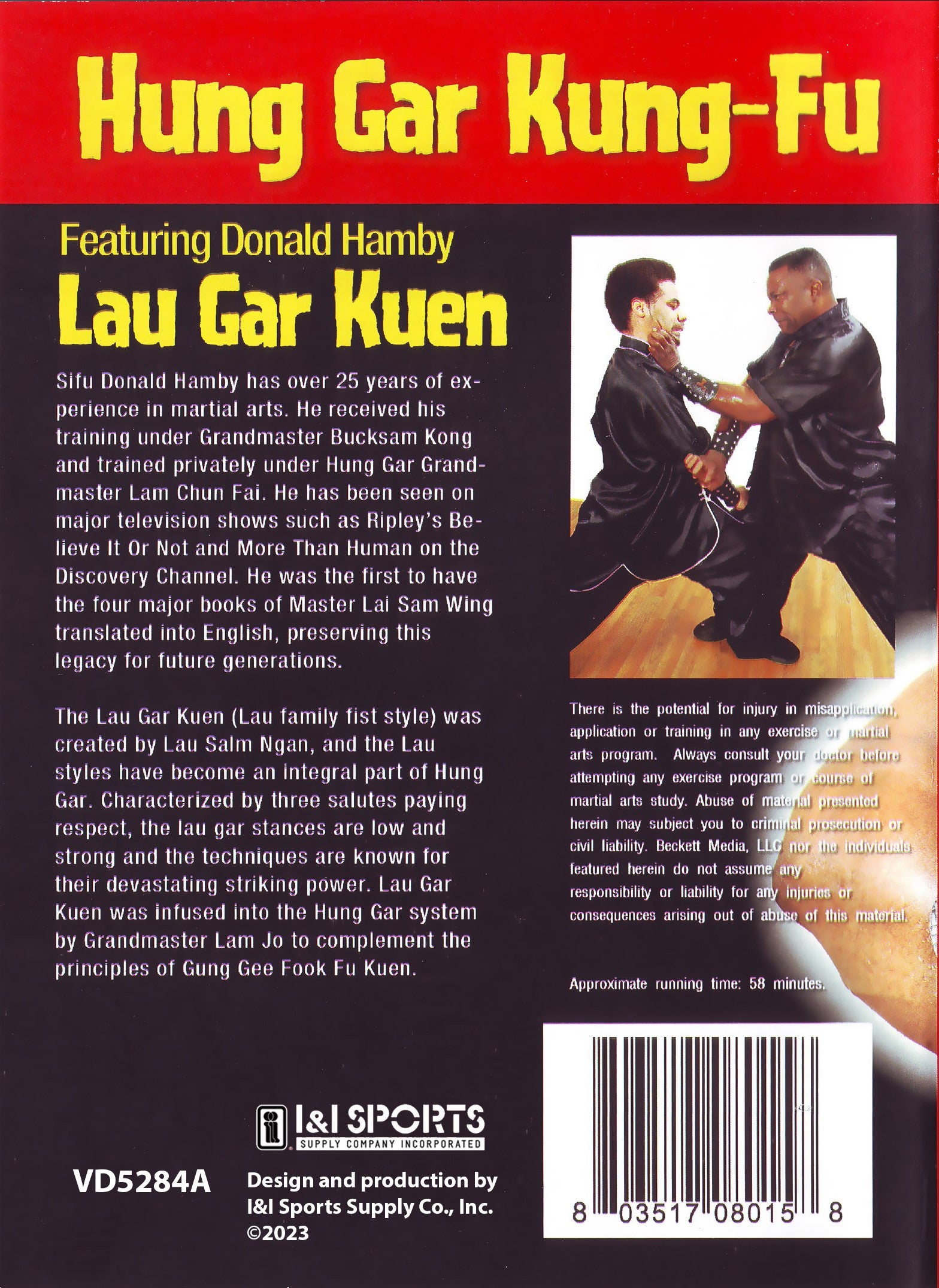 Shaolin Hung Gar Kung Fu Lar Gar Kuen Lau Salm Ngan DVD Donald Hamby martial art