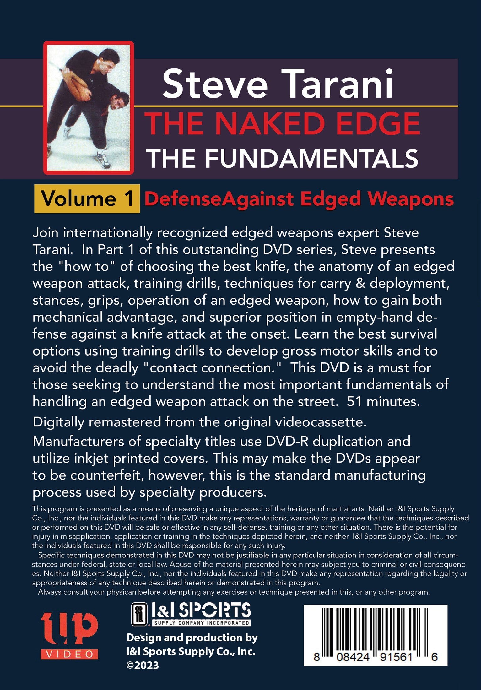 Naked Edge #1 Defense Against Edged Weapons knife blade DVD Steve Tarani