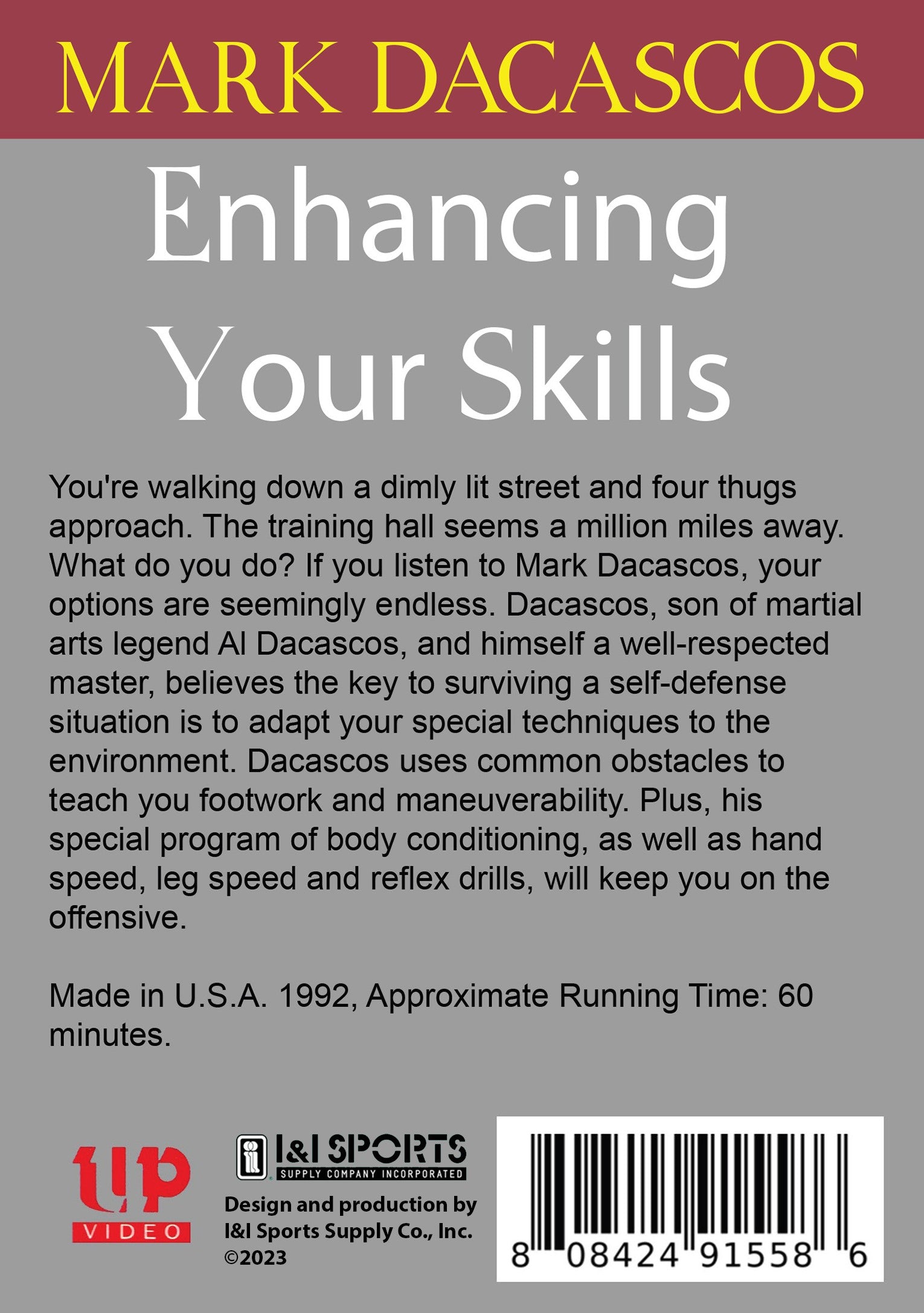 Martial Arts Enhancing Your Skills DVD Mark Dacascos sparring hand foot speed