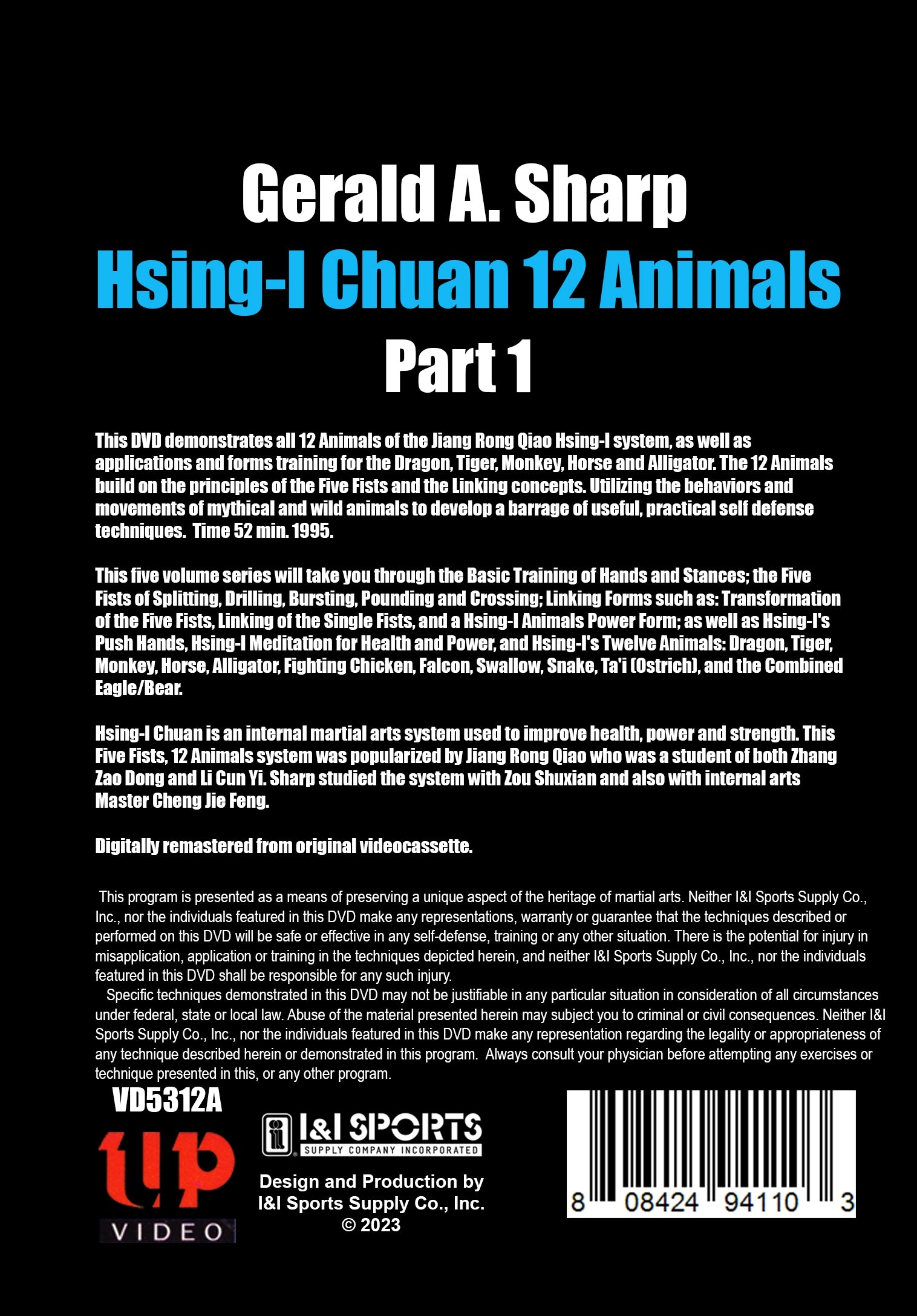 Hsing-I Chuan 12 Animals #1 Forms Training DVD Gerald A. Sharp