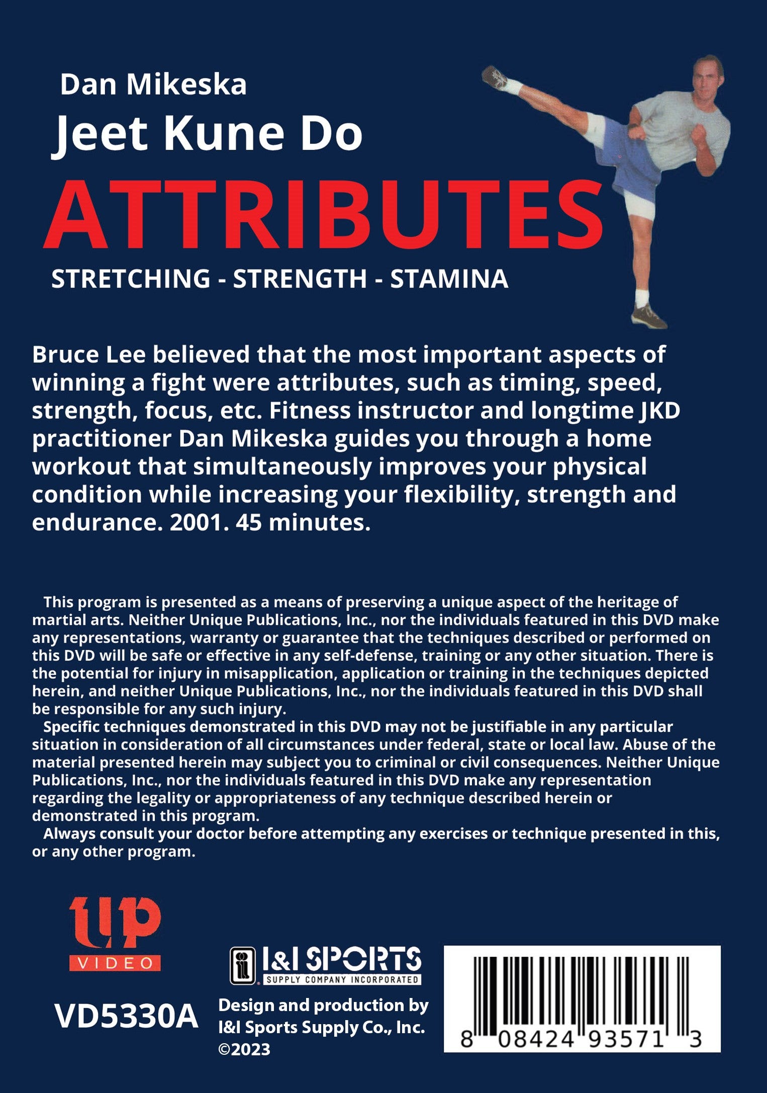 Jeet Kune Do Attributes Stretching Strength Stamina Home Workout DVD Dan Mikeska