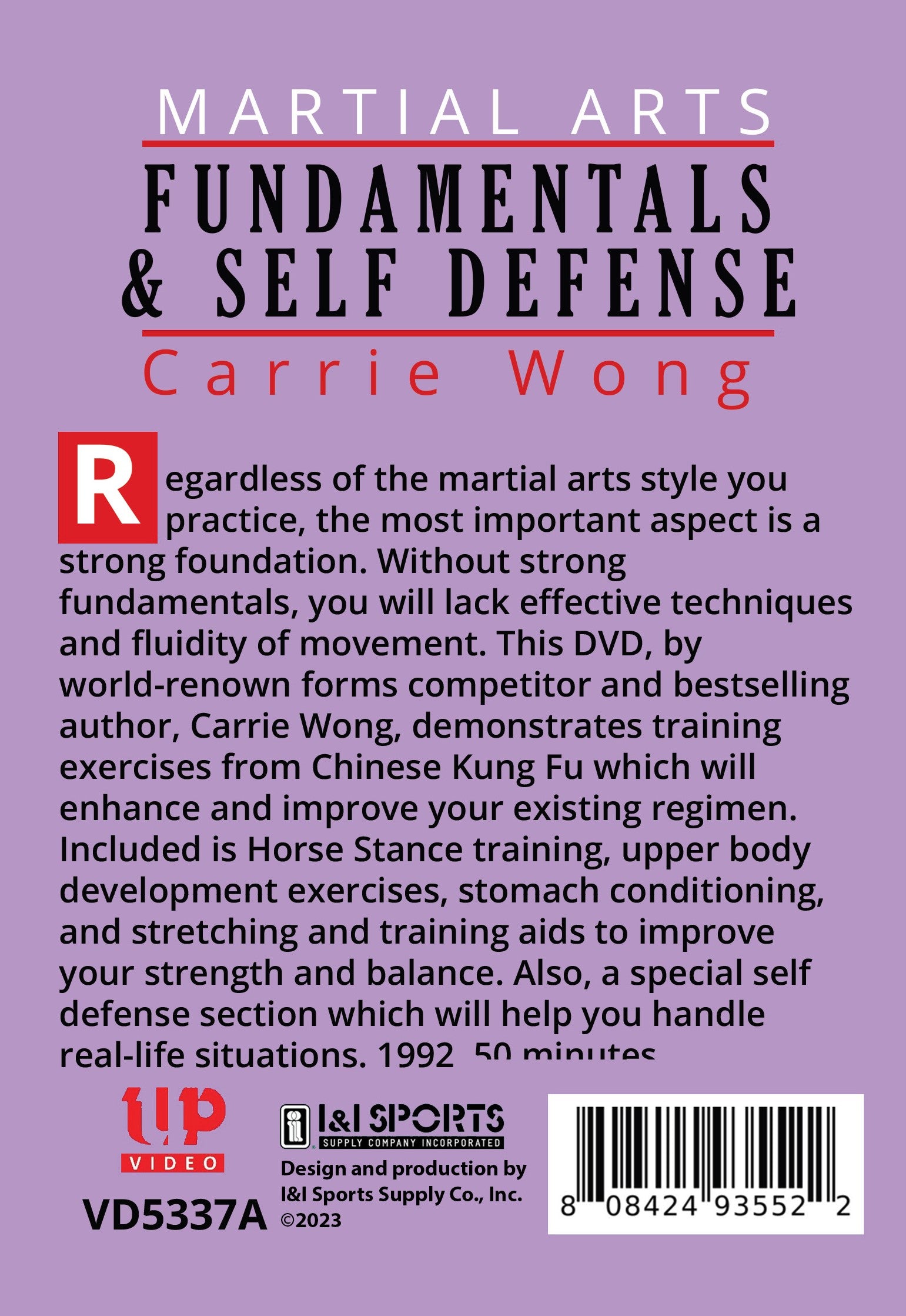 Martial Arts Fundamentals & Self Defense, Kung Fu Fighting DVD Carrie Wong