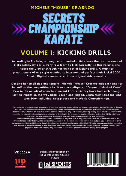 3 DVD SET Secrets of Championship Tournament Karate - Michele Krasnoo