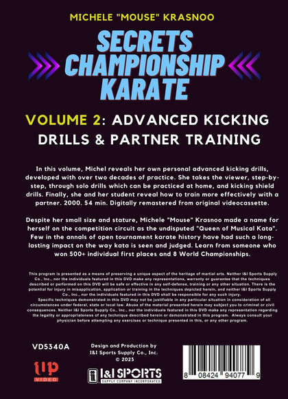 Secrets of Championship Karate #2: Advanced Kicking DVD Michele Krasnoo