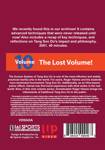Tang Soo Do & Beyond #10 Korean Karate Lost Volume DVD Roger Haines