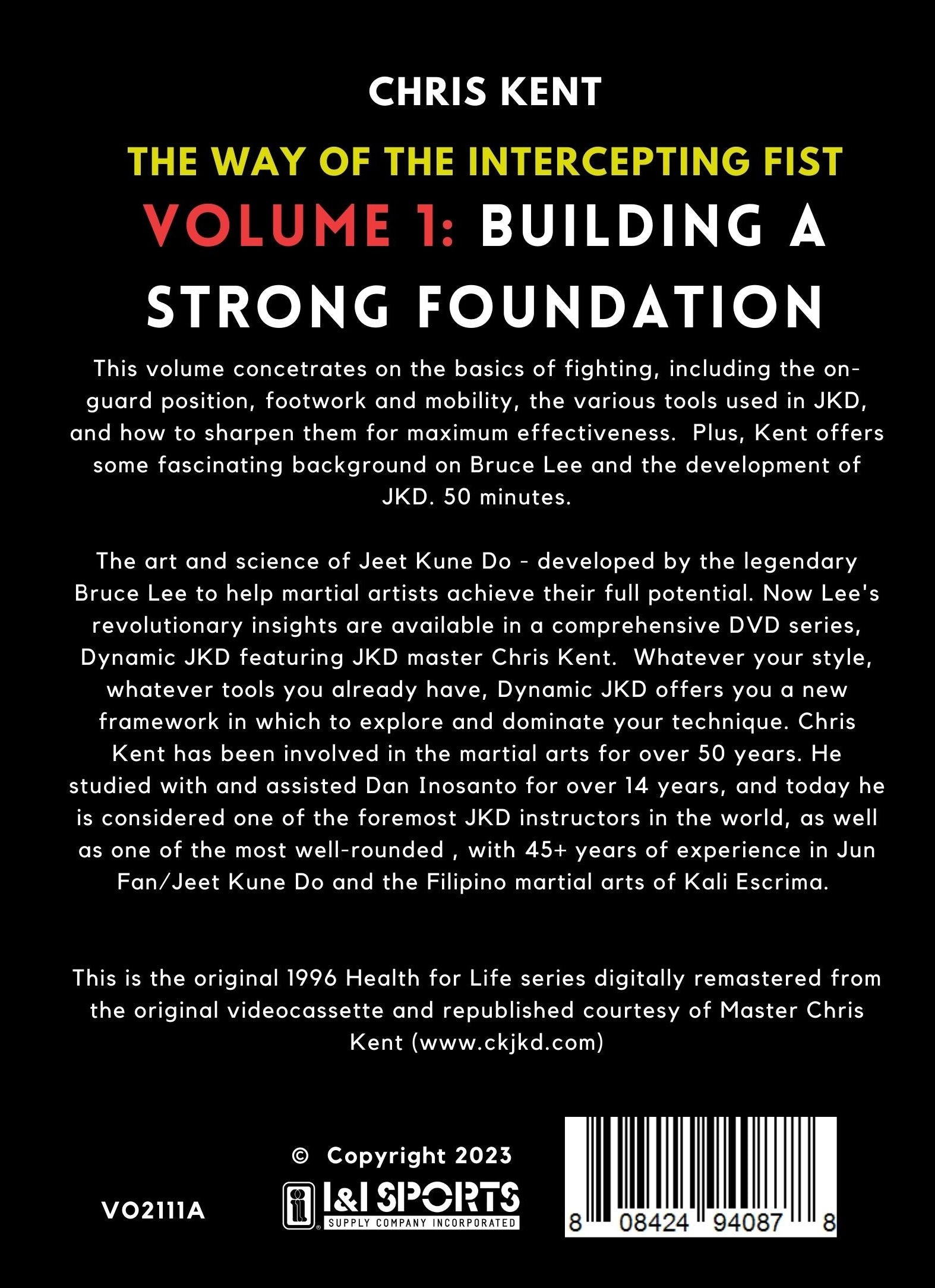 Dynamic Jeet Kune Do #1 Building a Strong Foundation DVD Chris Kent