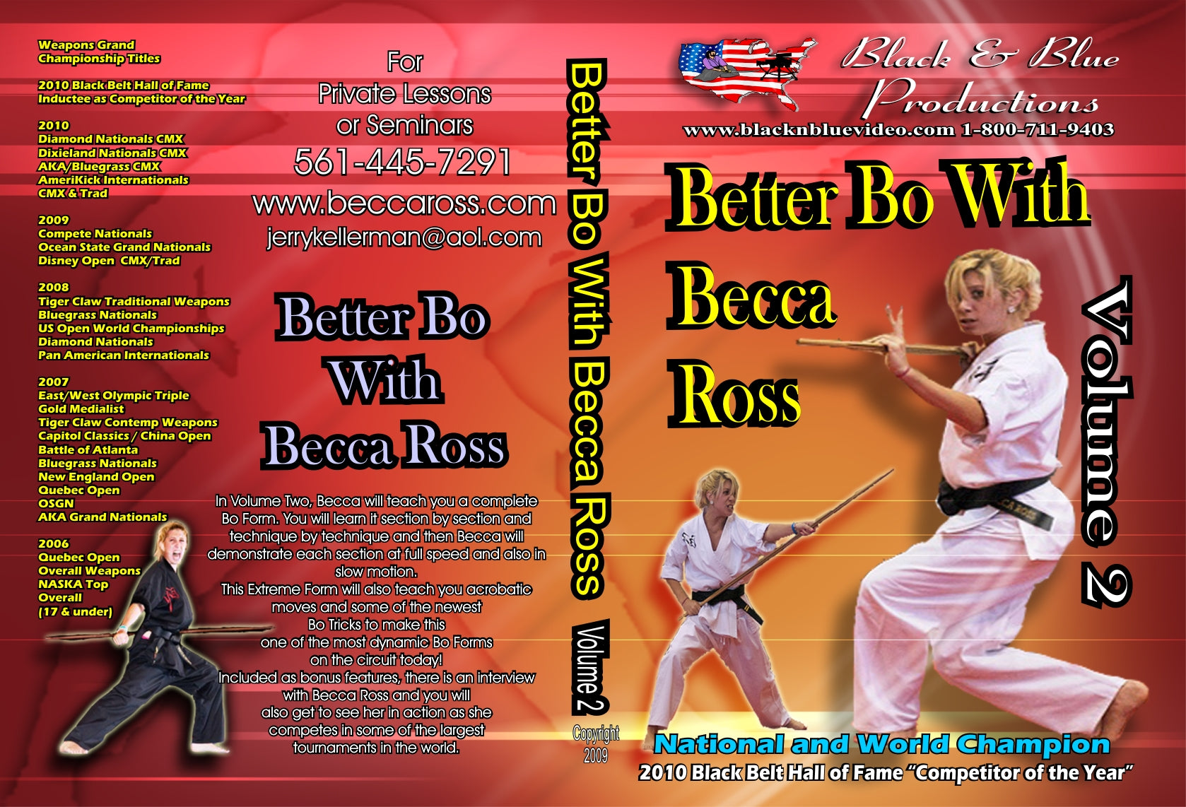 Tournament Karate Better Bo Staff #2 Extreme Form Techniques DVD Becca Ross