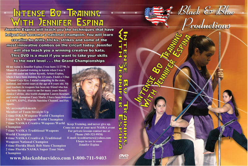 Tournament Karate Intense Bo Staff Training Techniques DVD Jennifer Espina