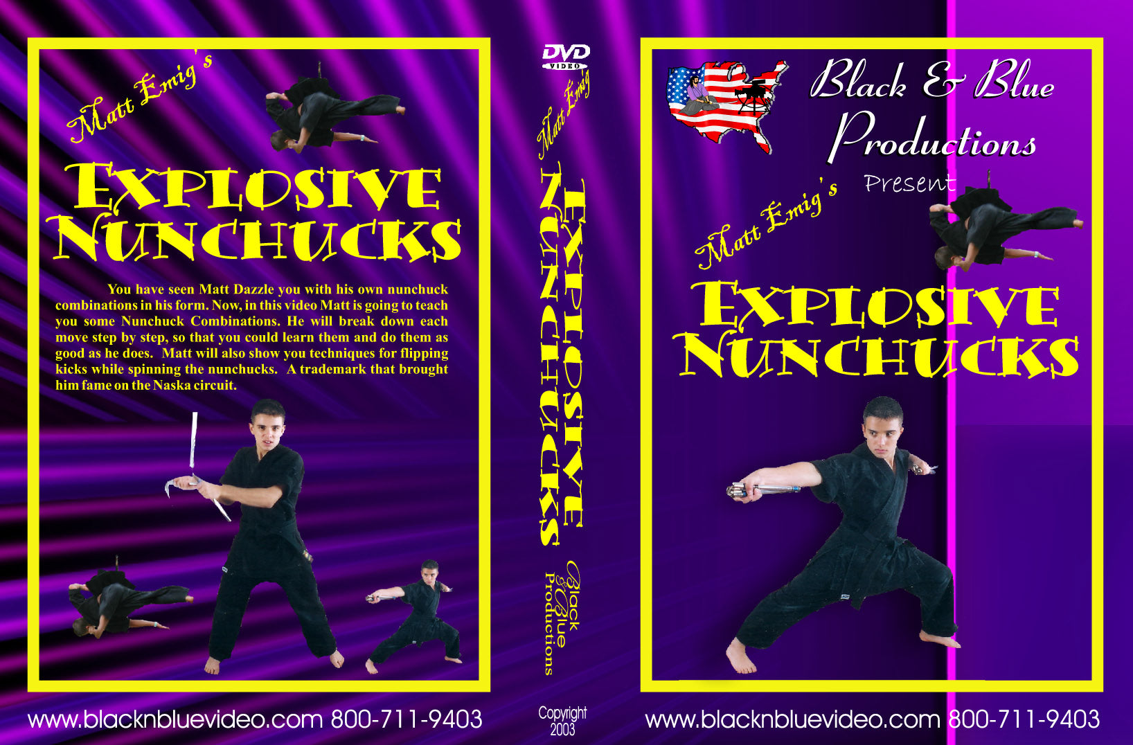 Tournament Karate Explosive Nunchaku Demos Forms & Combos DVD Matt Emig