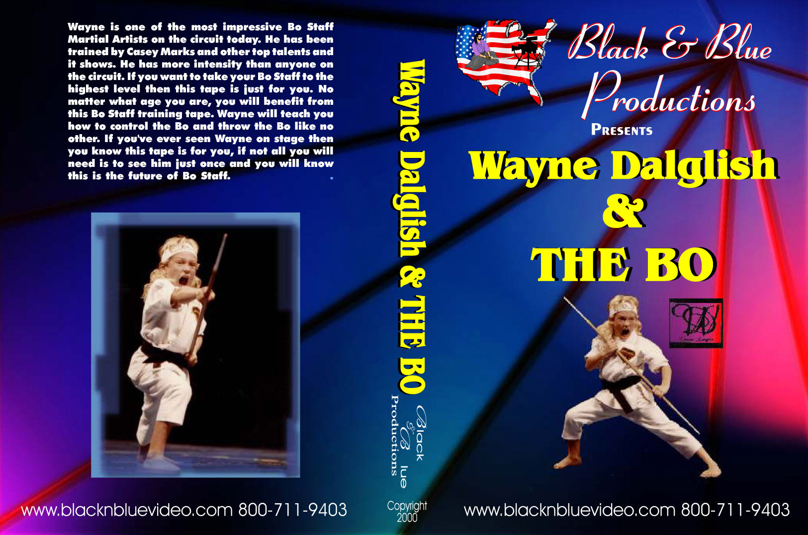 Tournament Karate Martial Art Bo Staff throwing tricks DVD Wayne Dalglish