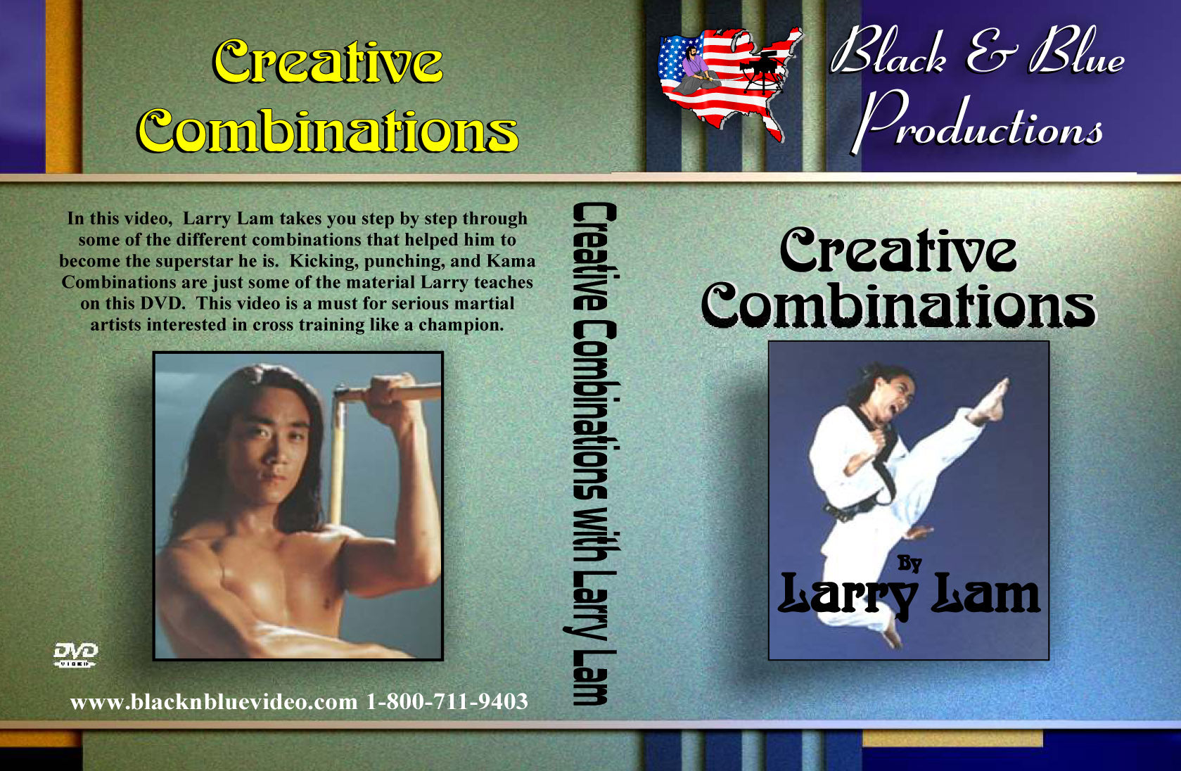 Tournament Karate Creative Combinations Kicks, Punches, Kama DVD Larry Lam
