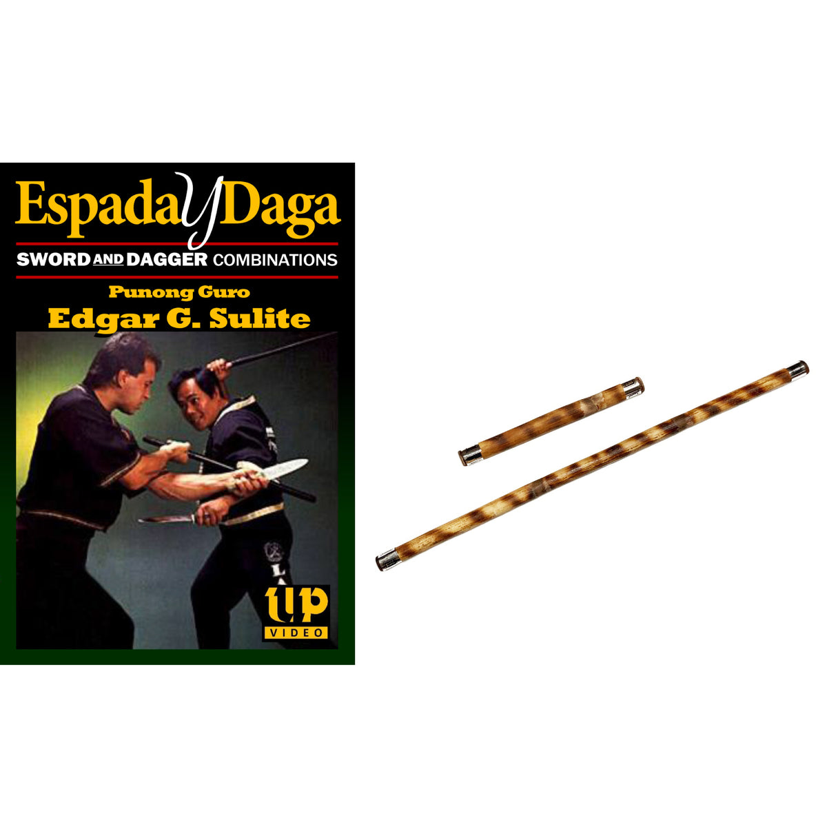 USA FMA Espada y Daga Rattan Stick + VIDEO Set - Learn From a Master!