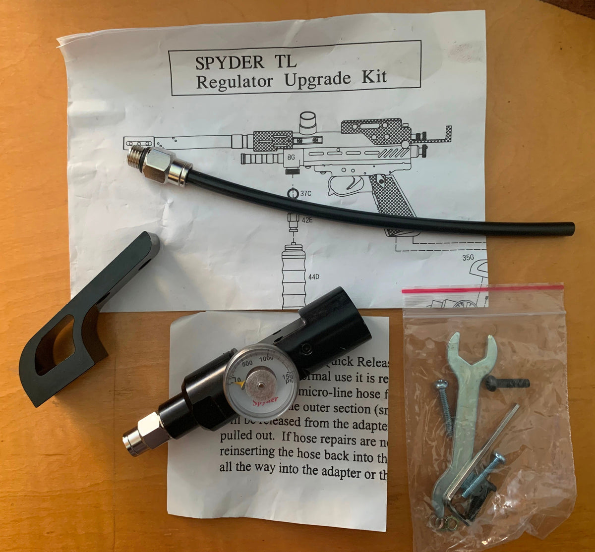 Spyder Paintball Gun Adjustable HPA Regulator + Macroline Hose + Bottomline Drop Forward Set