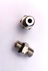 2 Straight Fittings Male-Male Standard 1/8" METRIC