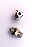 2 Straight Fittings Male-Male Standard 1/8" NPT
