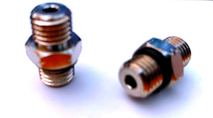 2 Straight Fittings Male-Male Standard 1/8" METRIC