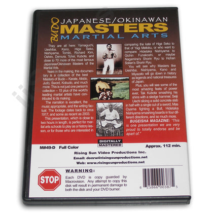Budo  Japanese Okinawan Masters Martial Arts DVD