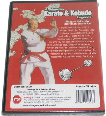 Okinawan Shorinkan Shorin Ryu Karate Kobudo Legends #3 DVD Shugoro Nakazato
