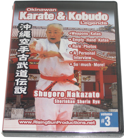 Okinawan Shorinkan Shorin Ryu Karate Kobudo Legends #3 DVD Shugoro Nakazato