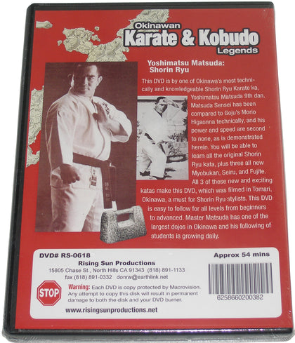 Okinawan Shorin Ryu Karate Kobudo Legends #12 DVD  Yoshimatsu Matsuda