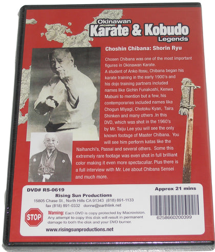 Okinawan Shorin Ryu Karate & Kobudo Legends #13 DVD Choshin Chibana