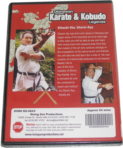 Okinawan Shorin Ryu Karate Kobudo Legends #18 DVD Eihachi Ota