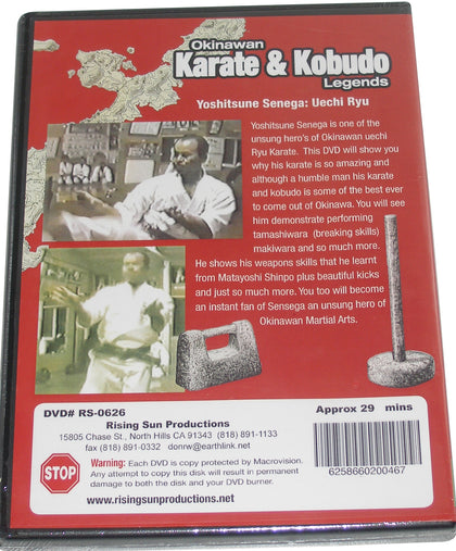 Okinawan Uechi Ryu Karate Kobudo Legends #20 DVD Yoshitsune Senega