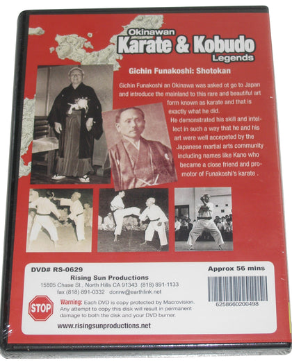 Okinawan Shotokan Karate & Kobudo Legends #23 DVD Gichin Funakoshi