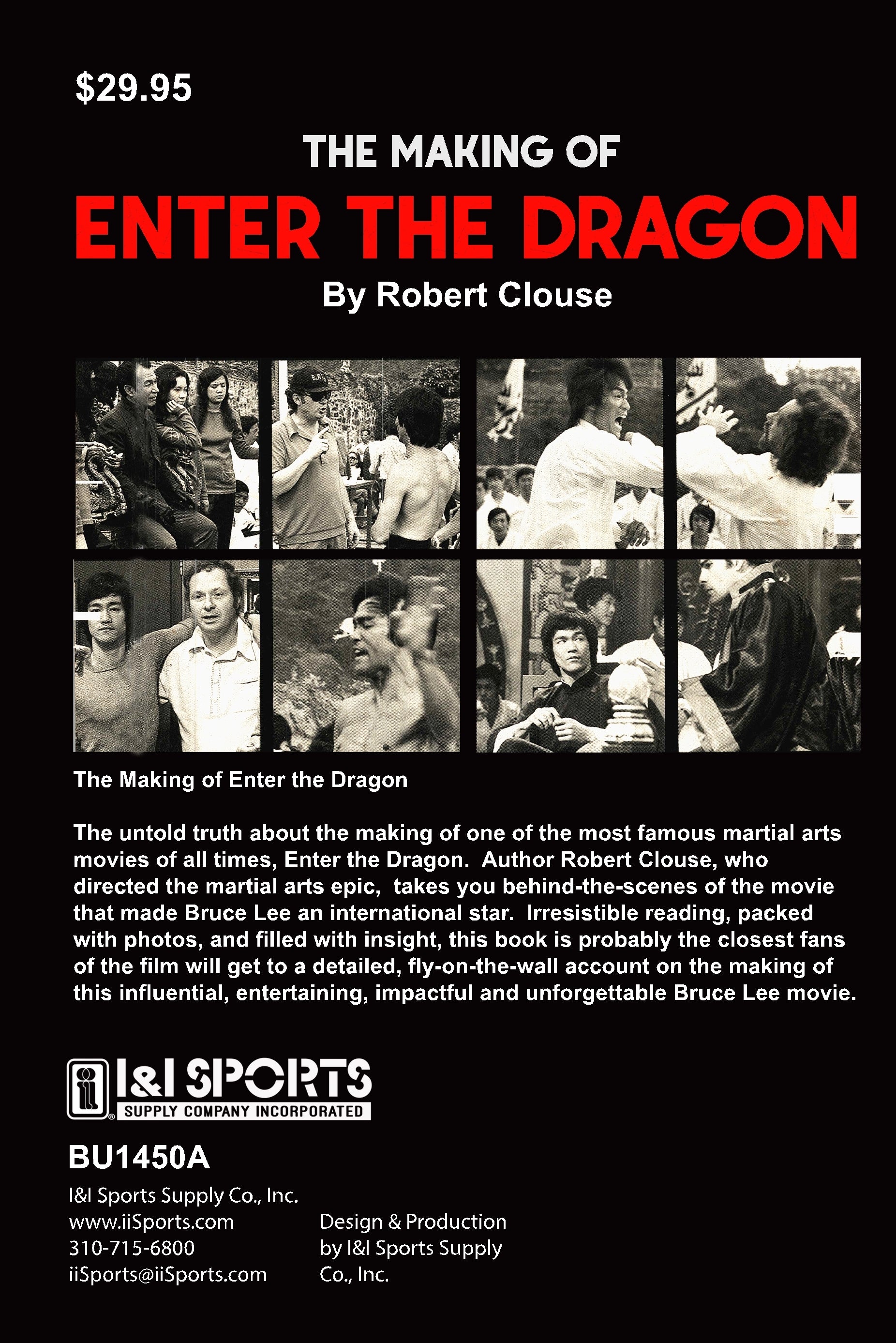 The Making of Bruce Lee's Enter The Dragon Book by Rober Clouse