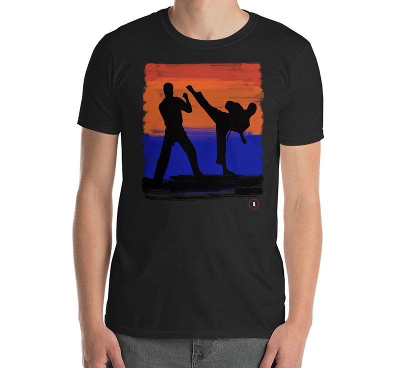 AT2400A California Sunset Kickin T-Shirt martial arts karate taekwondo kickboxing