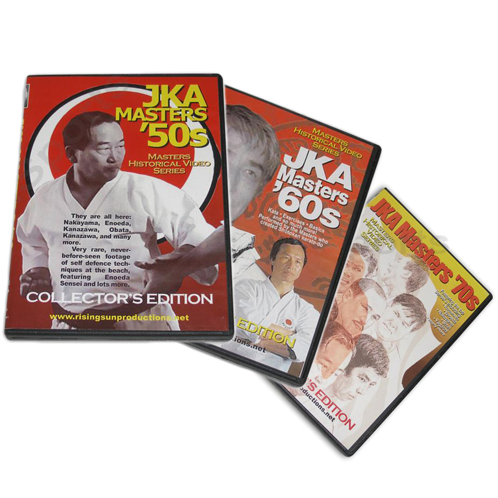 3 DVD SET JKA Karate Masters - Nakayama, Nishiyama, Kanazawa, Enoeda