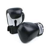 Delux Pro Leather Boxing Kickboxing Martial Art Gloves BLACK