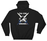 AT1605A Chinese Tai Chi Swords Hoodie Black Sweatshirt