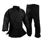 BLACK Mediumweight Karate Uniform Gi