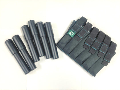 6 Reusable Airtight Adjustable Cigar Tubes & Belt Pouch Set