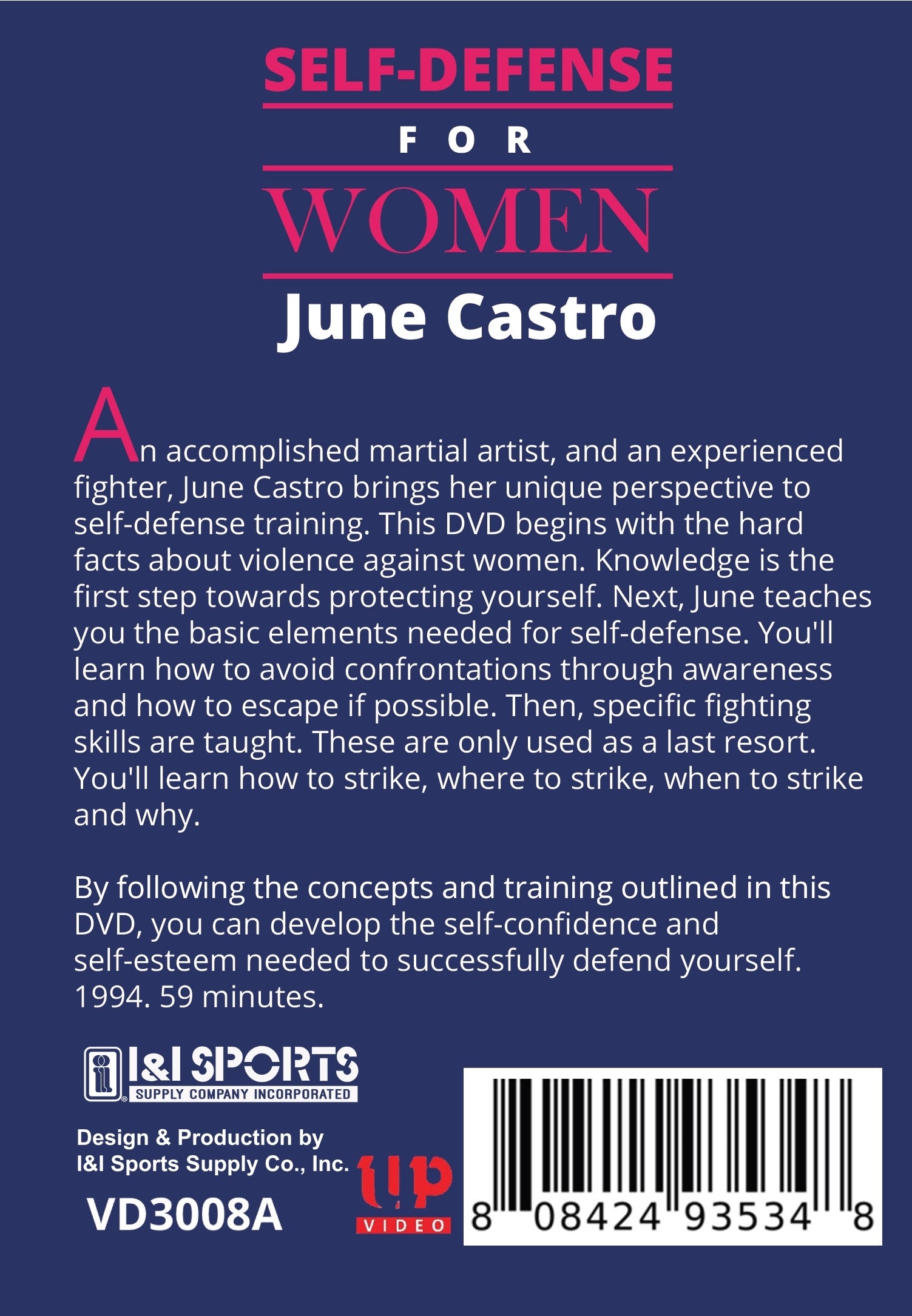 Self Defense for Women Girls DVD June Castro kali jeet kune do martial arts