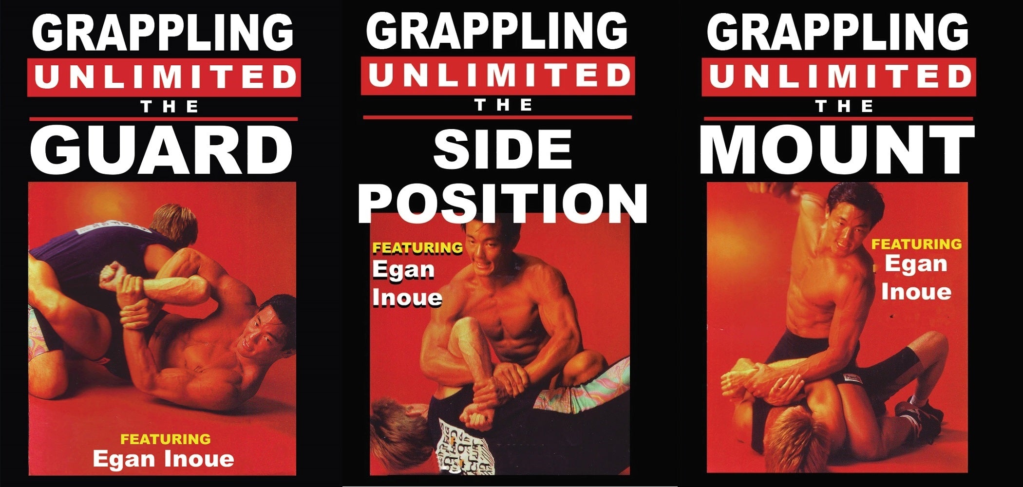 3 DVD SET  Grappling Unlimited Brazilian Jiu Jitsu MMA Egan Inoue