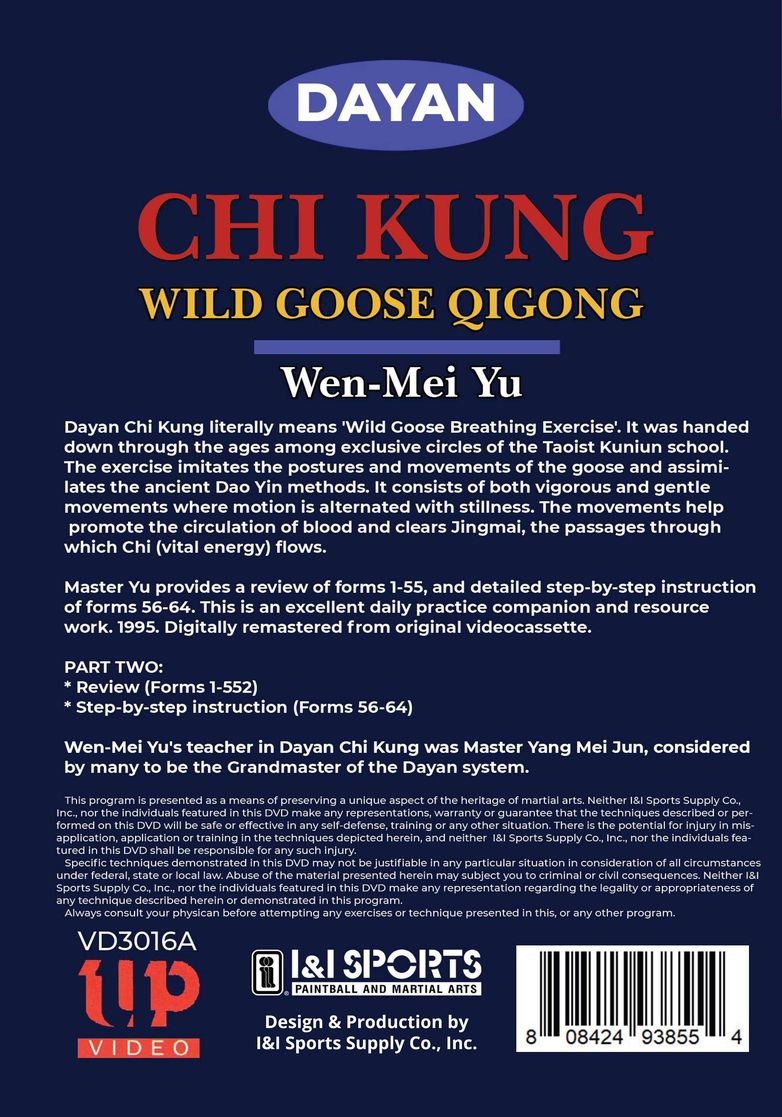 Dayan Chi Kung #3 Wild Goose Qigong Forms 56-64 DVD Wen-Mei Yu