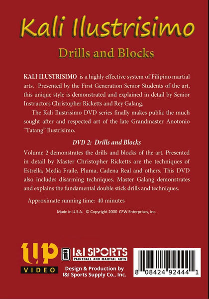 Kali Illustrisimo #2 Drills & Blocks DVD Christopher Ricketts & Rey Galang FMA