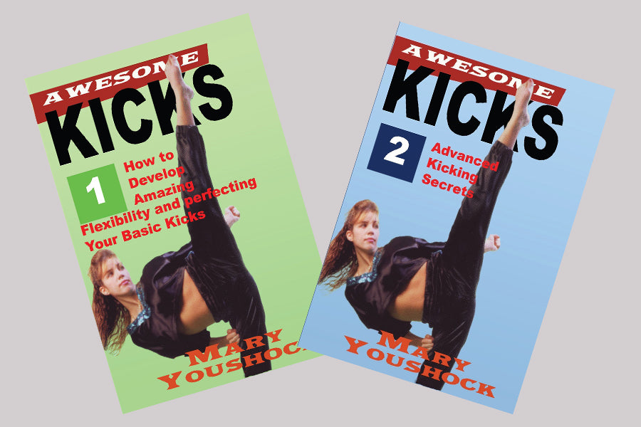 2 DVD SET The Awesome Tournament Karate Kicking - Mary Youshock