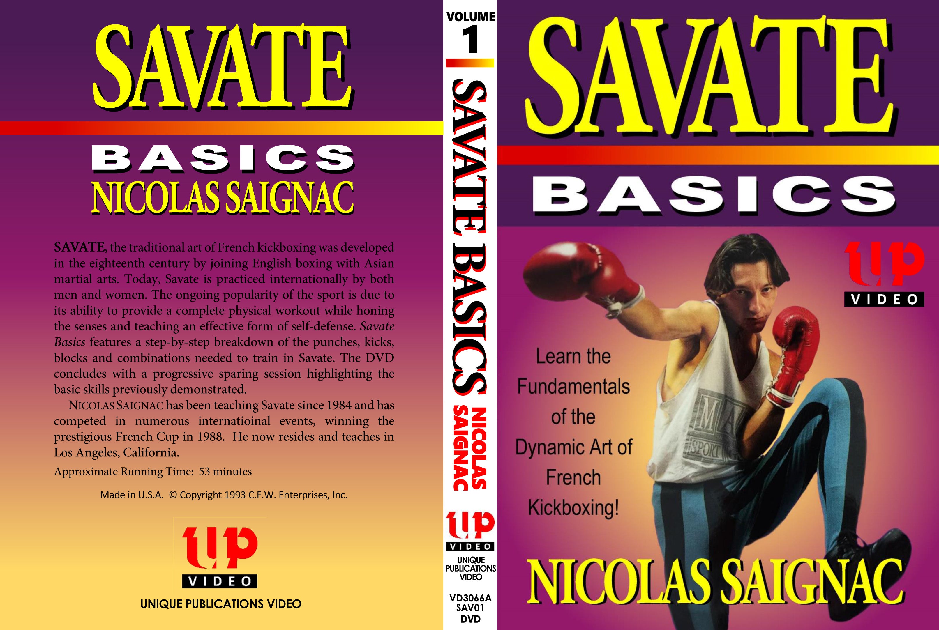 2 DVD SET Savate Basics & Workout French Kickboxing DVD Champ Nicolas Saignac